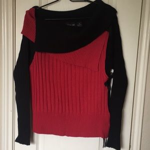 Black and red sweater